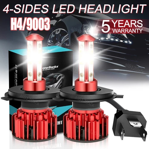 9003 H4 LED Headlight Bulbs Kit 10000W 1000000LM Hi/Lo Beam Super Bright White
