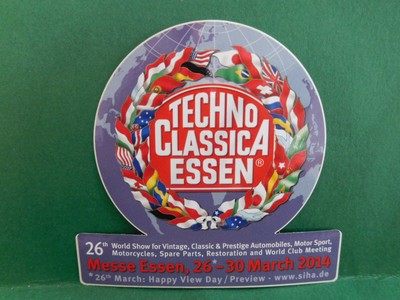 Aufkleber Sticker 26. Techno Classica Essen 2014 Messe Oldtimermesse Decal