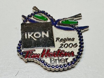 Curling Club Pin Badge Tim Horton The Brier Canada Championship IKON Regina 2006