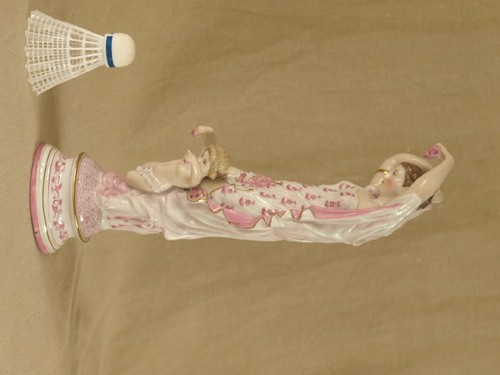 Antike Volkstedter Porzellan Göttin Engel Puppe Figur Jugendstil 19.Jh. - Bild 9 von 9