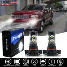 2x Led Fog Light Bulbs Lamp For Jeep Grand Cherokee 2011-2012 White 6000k 100w