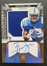 2012 Crown Royale Dwayne Allen Prime Rookie Silhouette Auto Patch 44/149  Colts