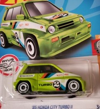 Hot Wheels 85 Honda City Turbo II HW Turbo Green Diecast 1:64