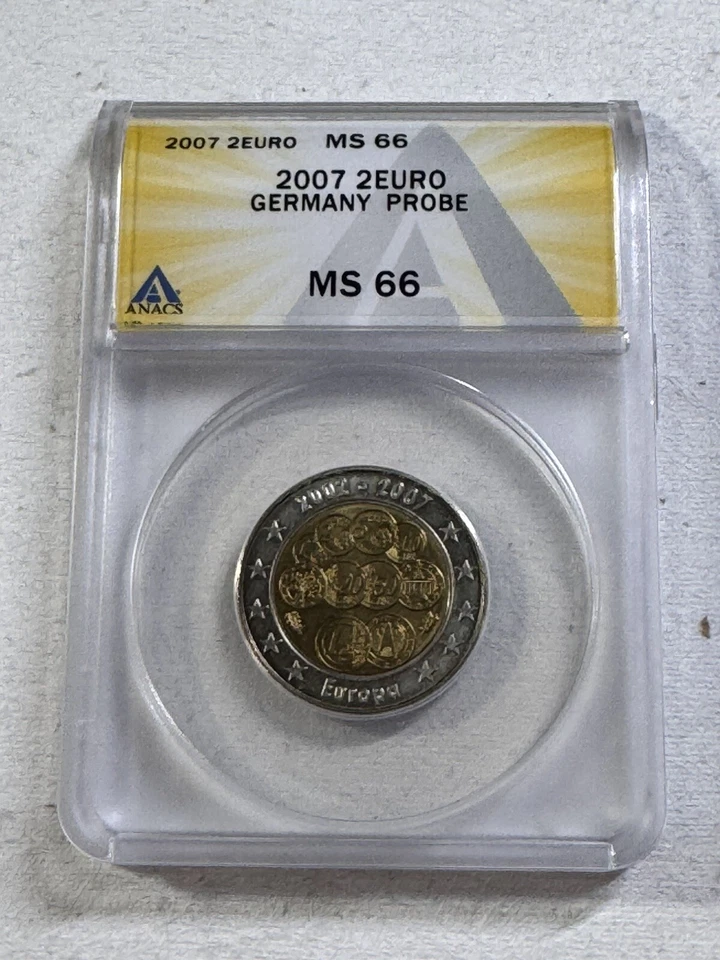 2007 Germany 2 Euro Probe Graded MS 65 by ANACS 5th Anniversary of the Euro - Image 4 of 4