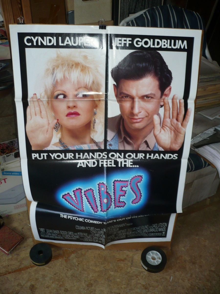 CYNDI LAUPER 1988 Poster 非売品 未使用 VIBES, orig 1-sht / movie poster (Cyndi Lauper, Jeff Goldblum