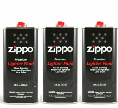 Zippo 12 fl.oz (355ml) Lighter Fluid Fuel 3 Can Value Pack Combo Set NEW