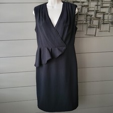 Tory Burch Brooklyn Dress Black Knee Length Sleeveless Lined Womens Size 8 EUC