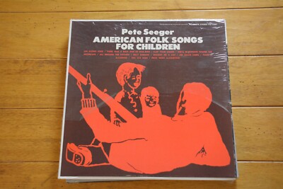 PETE SEEGER ''AMERICAN FOLK SONGS FOR CHILDREN'' LP [1/2 SEALED] 12'' RECORD 