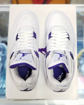 Size 9.5 - Jordan 4 Retro Mid Purple Metallic for sale online | eBay