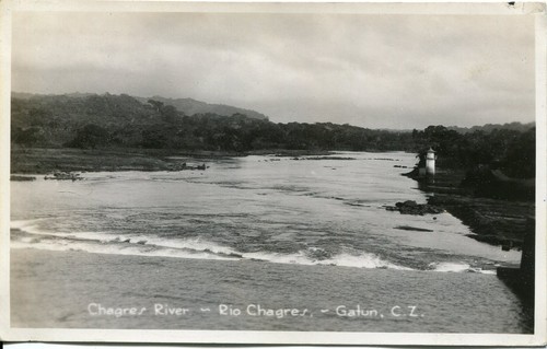 1931 RPPC Chagres River Rio Chagres Gatun Canal Zone Real Photo Postcard