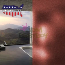 4"x8" Sample Orange Frosted Film Glass Bathroom Window Security Privacy Sticker