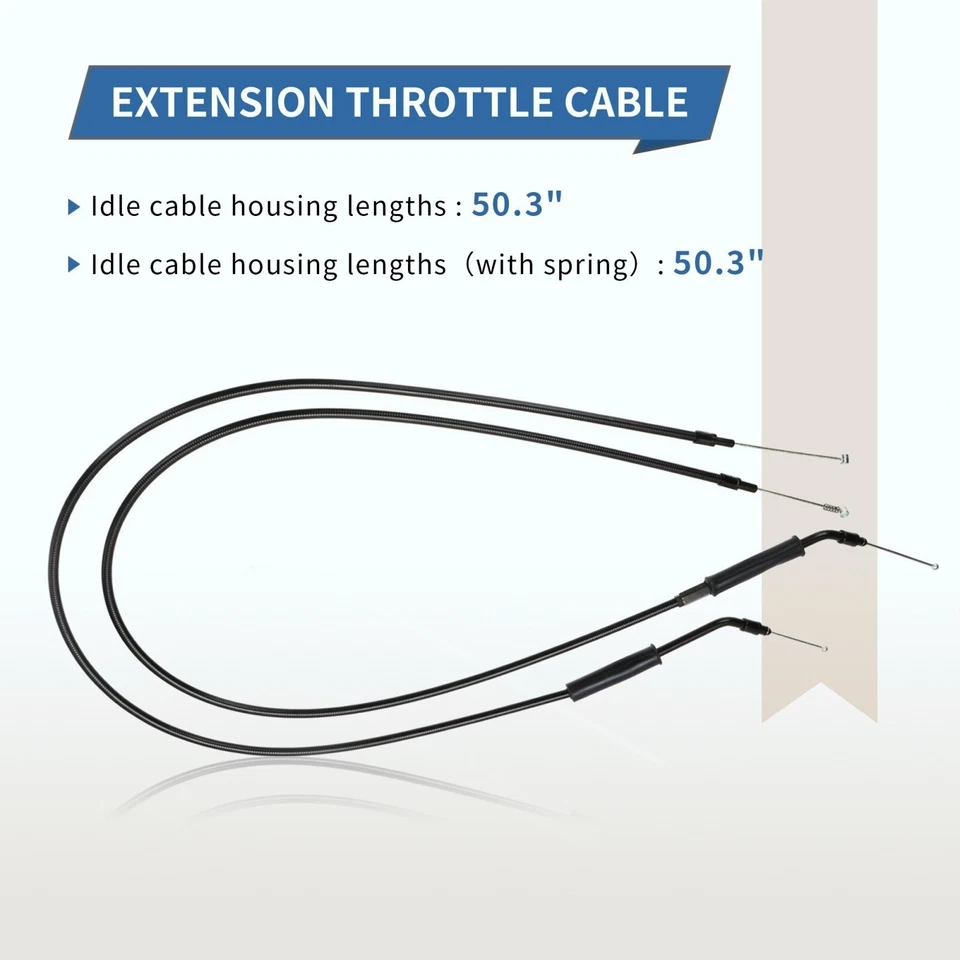 Juegos de cables de acelerador y ralentí de 50,3" para manillar Harley Softail de 14" 2000-2006 Foto 2 de 4