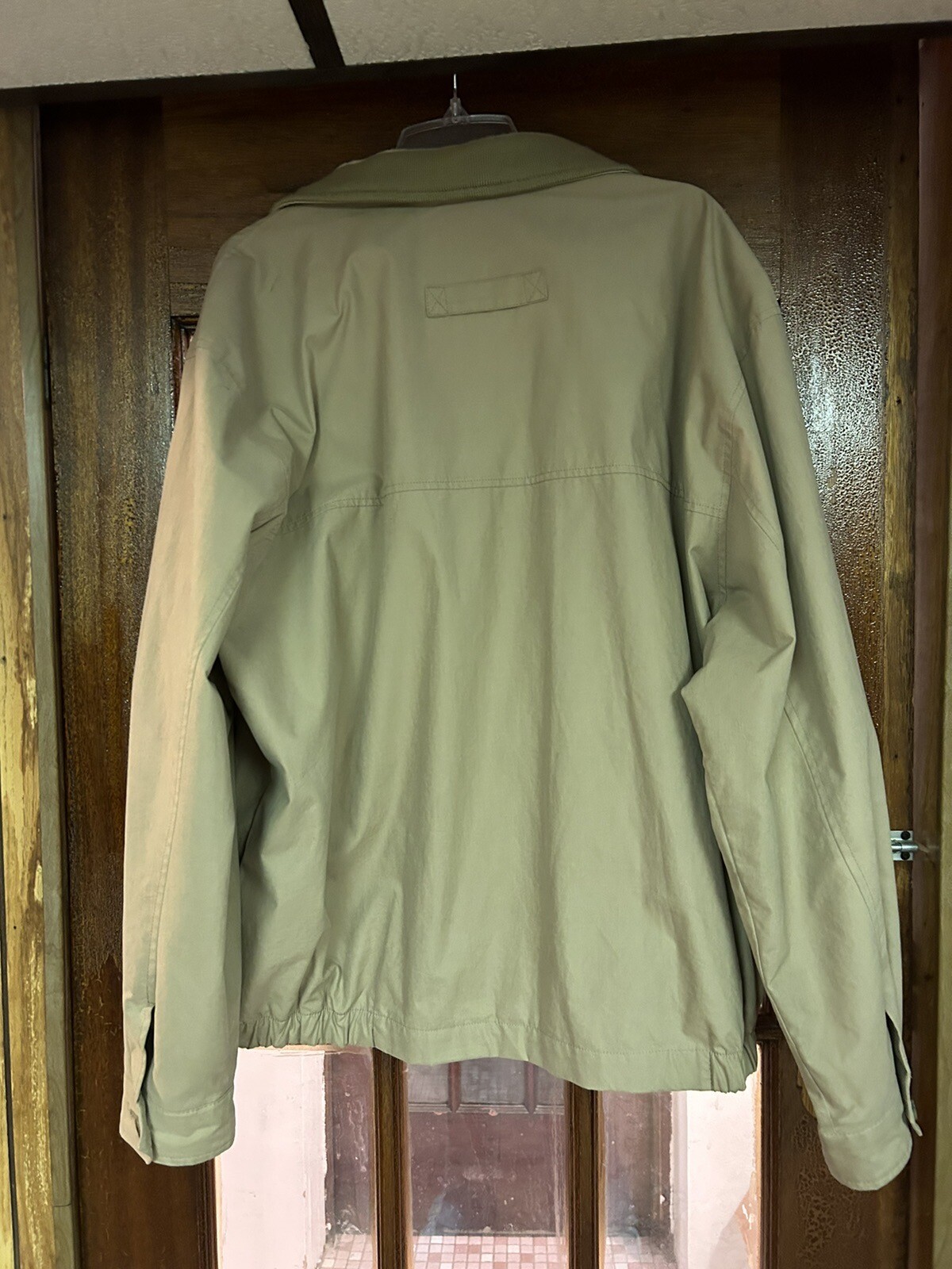 Roundtree & Yorke Men’s Jacket XL Beige Tan Full Zip Elastic Hem Check Lined eBay