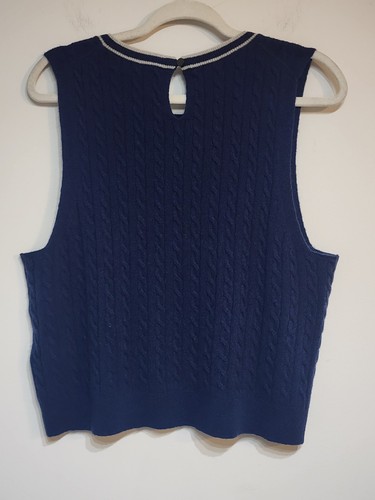 NWT J Crew Cashmere Embellished Sweater Shell Size XL Preppy Academic - Picture 4 of 11