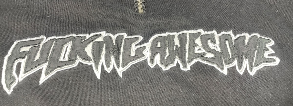 FA FuckingAwesome F*cking Awesome Logo Embroidered Mock Neck 1/4
