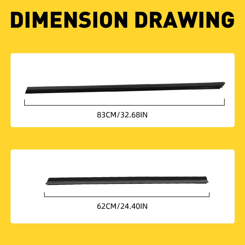 Sello de moldura de tira climática para cinturón de puerta 4 piezas para Honda Fit Jazz 2008-2013 H Foto 3 de 4