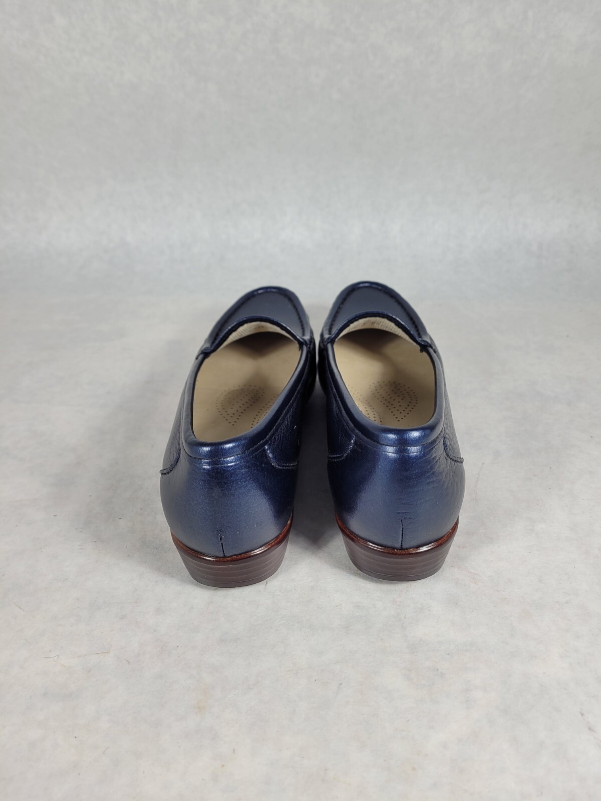 SAS Womens Navy Tripad Comfort Leather Loafers Shoes Flats USA Size 6.5
