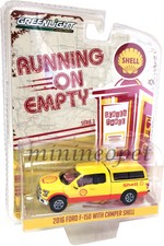 GREENLIGHT 41030 E SHELL OIL 2016 FORD F-150 PICK UP TRUCK 1/64 w CAMPER SHELL