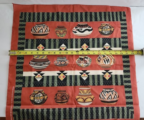 Vintage Arvale Rogers Bandana Southwest Art Pottery Handkerchief Scarf USA 22x22 - Picture 5 of 7