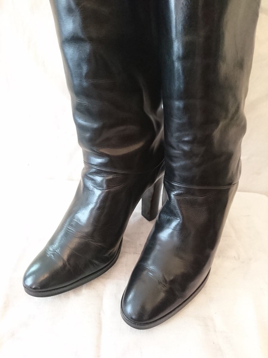 1980s SOLDINI made in itary ブーツ archive Soldini Authentic Military Combat Italian Leather Boots Size