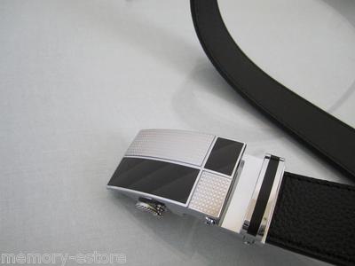 Cintura Uomo Regolabile Con Fibbia A Scatto – Pelle Nera, Larghezza 1,5 Pollici, Sistema Ratchet