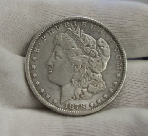 1878 S US Morgan Silver Dollar $1 XF (Cleaned)