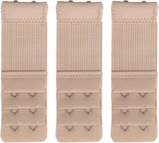 Bra Strap Extenders, Women Elastic Extensions Bra Extender Set, 6 Piece,Skin,Whi