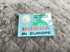 VINTAGE HONDA IN EUROPE MOTORCYCLE DEALER LIST BOOK, 1980