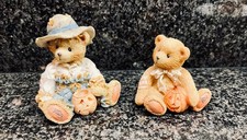 Cherished Teddies Halloween Oscar  Gary Pumpkin Figurines