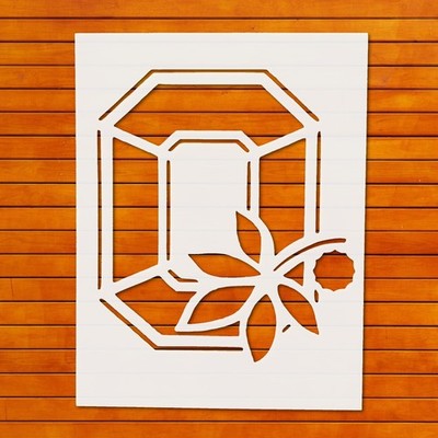 Ohio State Buckeyes Stencil Reusable Template O Logo Wall Art DIY Decor