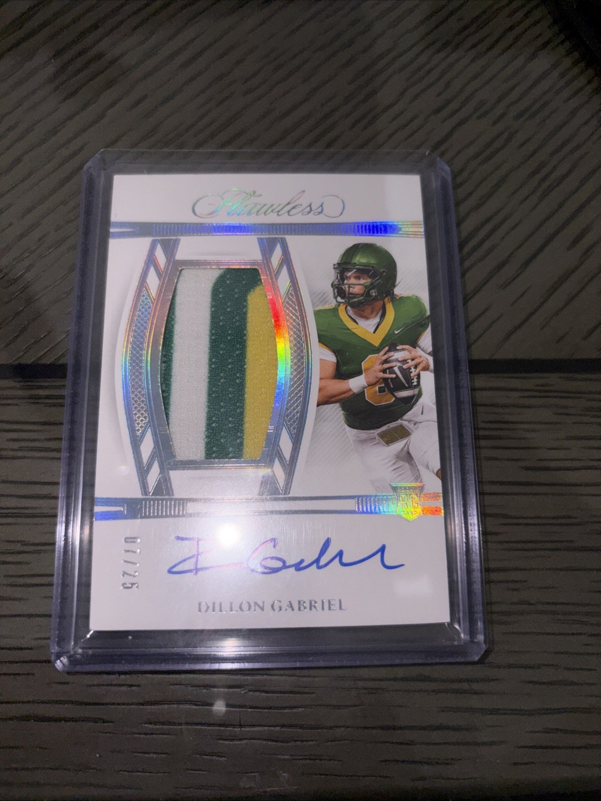 2025 Flawless  DILLON GABRIEL Silver Flawless Rookie Patch Auto 7/25 RPAV-DGL C3