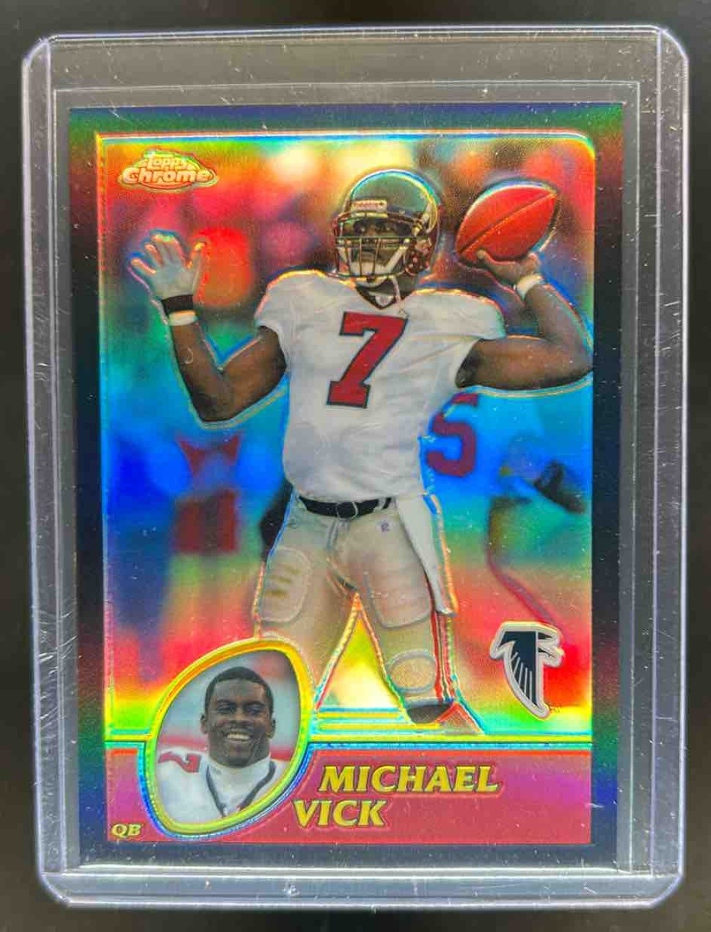 2003 Topps Chrome Michael Vick Black Refractor #/599 Falcons