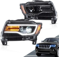 Led Headlights Compatible with 2011-2013 Grand Cherokee 4th Gen WK2, Front Li...