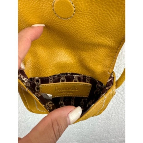 Bolso Bandolera Tignanello Cuero Amarillo Mostaza Pequeño con Solapa Foto 4 de 4