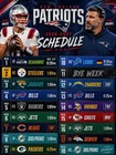 NEW ENGLAND PATRIOTS  2026 NFL Football Schedule  HUGE MAGNET  8" x 10"