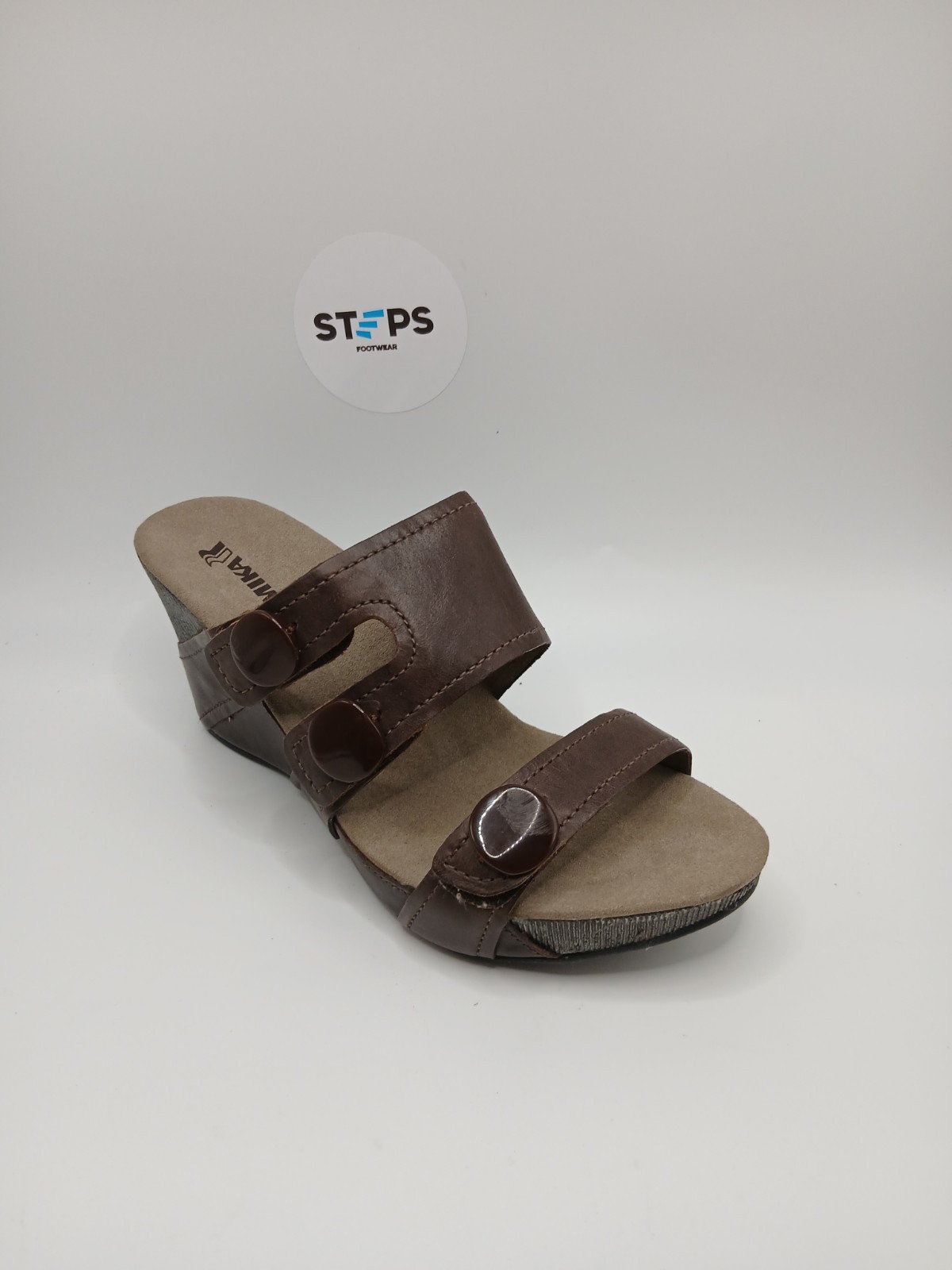 Tacones de cuña Romika para mujer de cuero talla 7 UK/40 EU marrón nuevo PVP £65