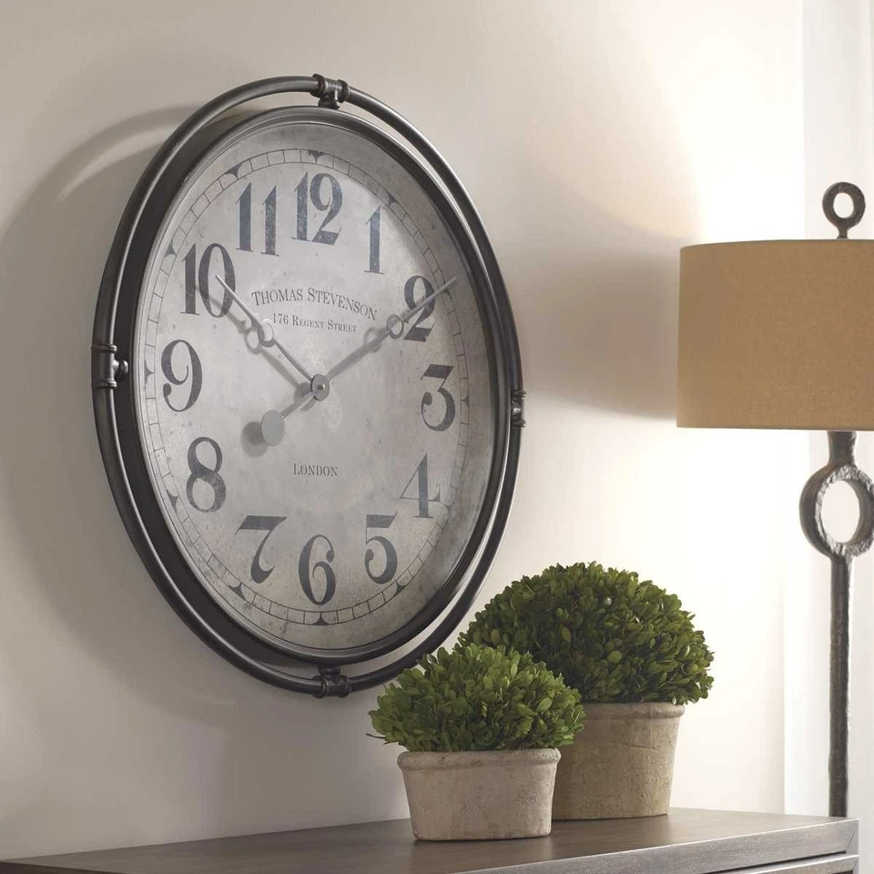 Reloj de pared industrial Uttermost 06449 Nakul Foto 4 de 4