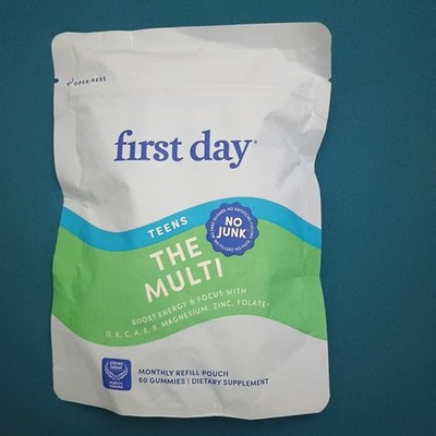 FIRST DAY Teens  The Multi  Daily Kickstart - 60 Gummies (30-Day) - Blue/Green