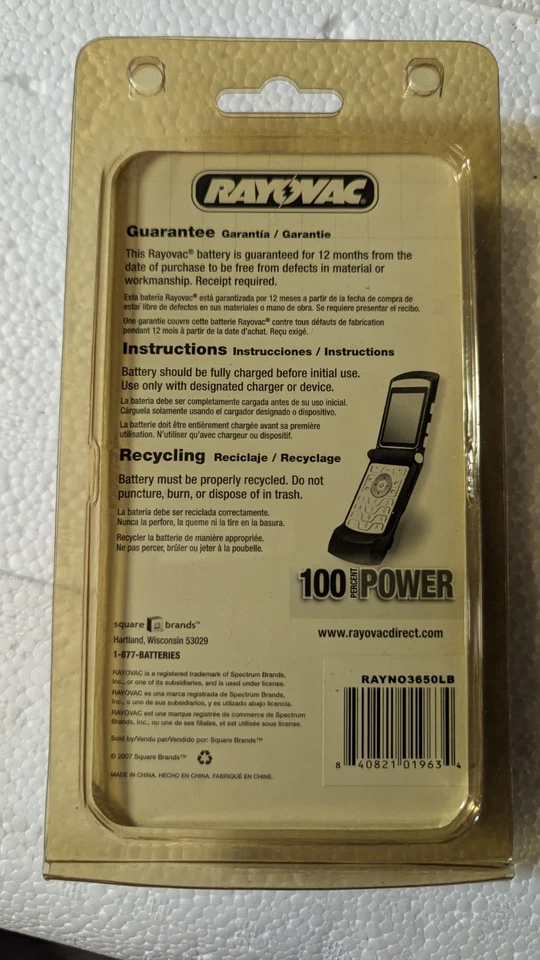Batería de teléfono celular Rayovac vintage  Foto 3 de 3