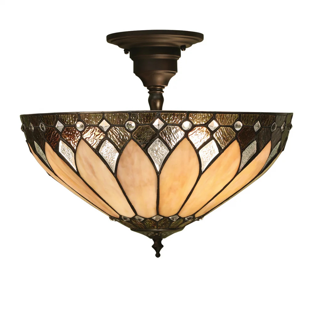 Ceiling Light Bronze Brooklyn 3 Dark Semi Flush Interiors 1900 63978