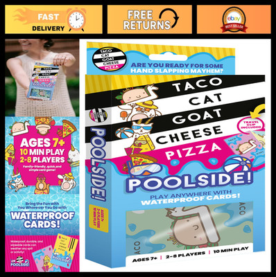 ''Waterproof Card Game - Taco Cat Goat Cheese Pizza Edition | Fun for 2-8 Players