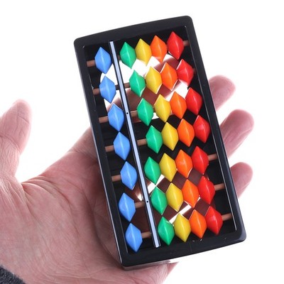 Mini Plastic Abacus Arithmetic 7 Digits Kids Maths Abacus educational ZR