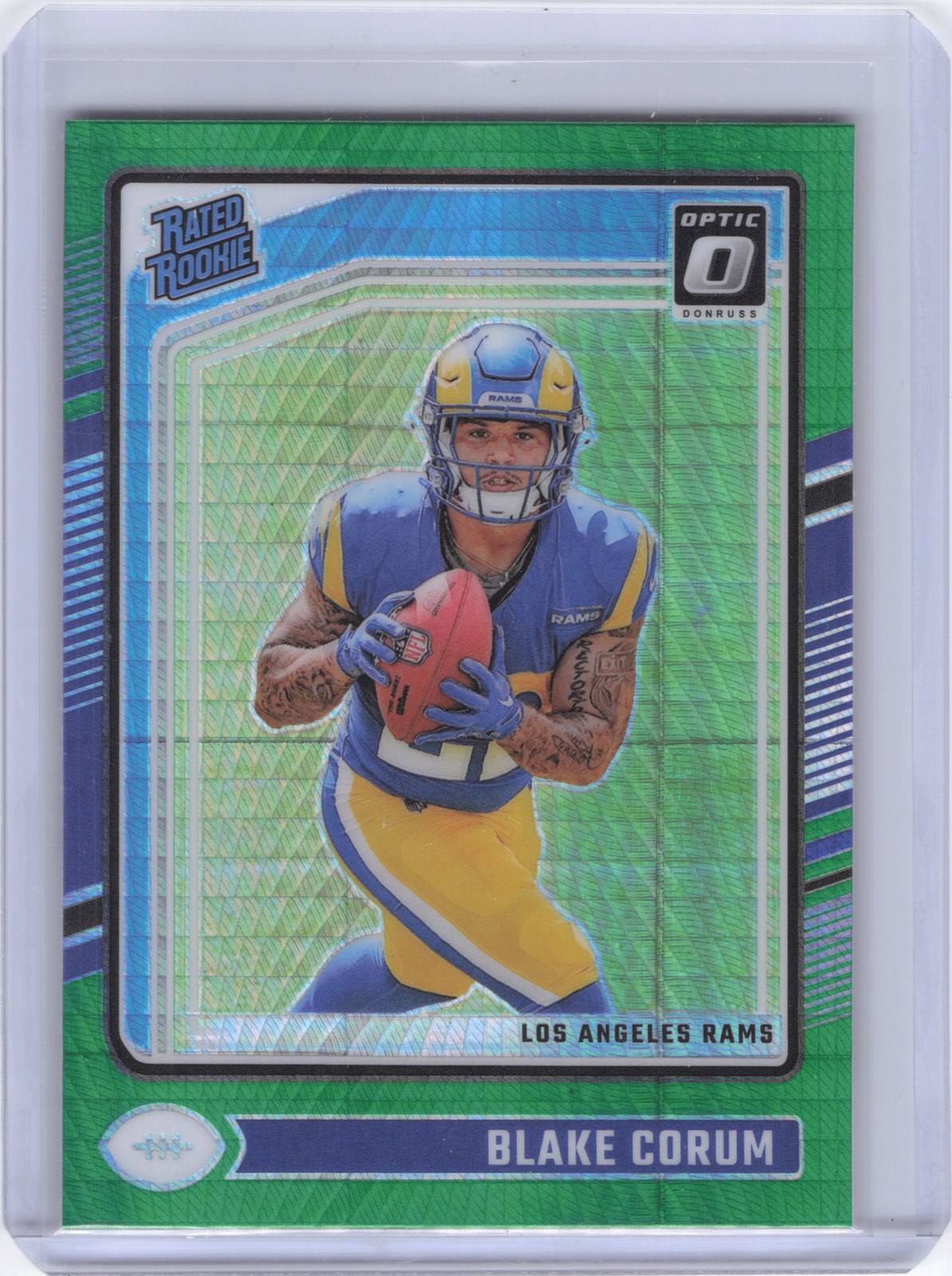 2024 Donruss Optic #208 Blake Corum Green Hyper