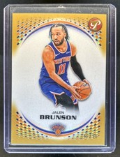 2025-26 Topps Pristine Jalen Brunson Gold Refractor #/50 Knicks