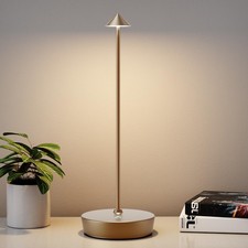 Rechargeable Cordless Table Lamp, Portable Powered LED Battery 6000mAh Metal ...