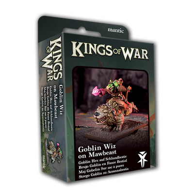 Goblin Wiz on Mawbeast - Kings of War Mantic 28mm Fantasy D&D DND