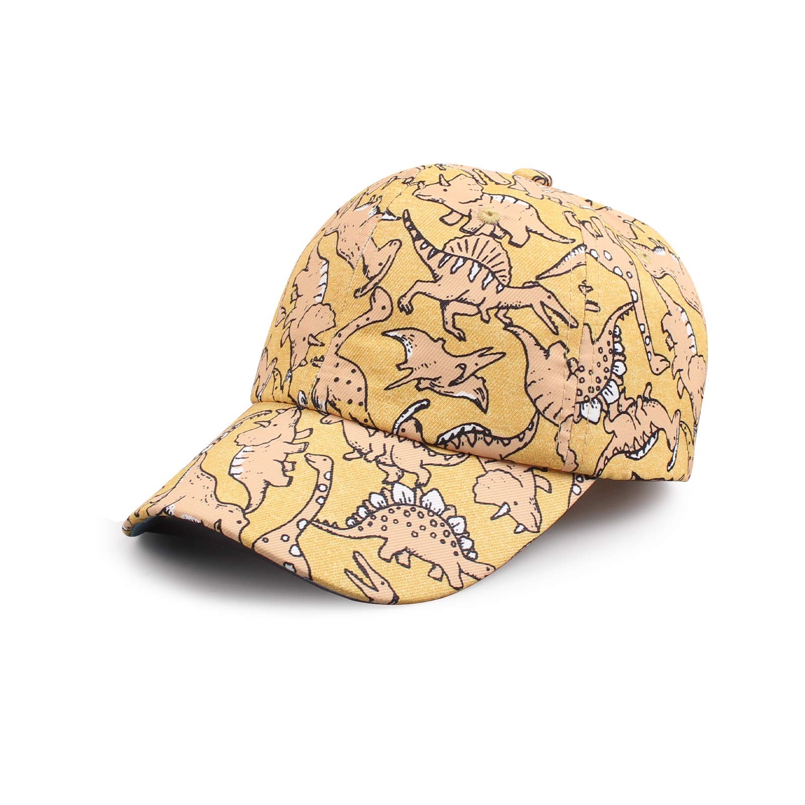 Chapeau de soleil enfant dinosaure avec visière large et coton respirant