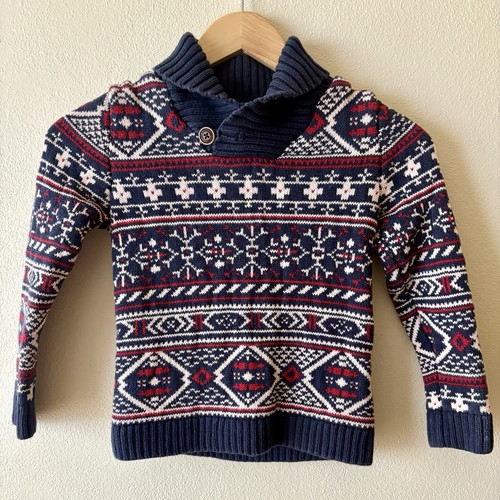L.O.G.G. H&M Knit Sweater Kids 6-8 Label Of Graded Goods Fair Isle 100% Cotton - Picture 13 of 13