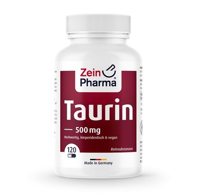 Zein Pharma Taurine, 500mg - 120 vcaps (157,50 EUR/kg)