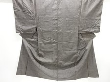 7668665: JAPANESE KIMONO / ANTIQUE MENS KIMONO / SILK / HAND WOVEN TSUMUGI / MUD